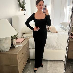 Skims black maxi dress